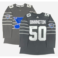 JORDAN BINNINGTON Autographed and Inscribed "1st NHL ASG" St. Louis Blues Authentic Adidas Jersey FANATICS LE