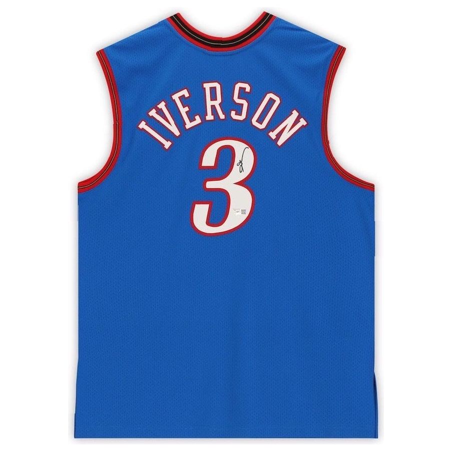 ALLEN IVERSON Autographed Philadelphia 76ers Authentic M&N Jersey FANATICS