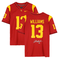 Caleb Williams Autographed USC Trojans Nike Red Limited Jersey Fanatics