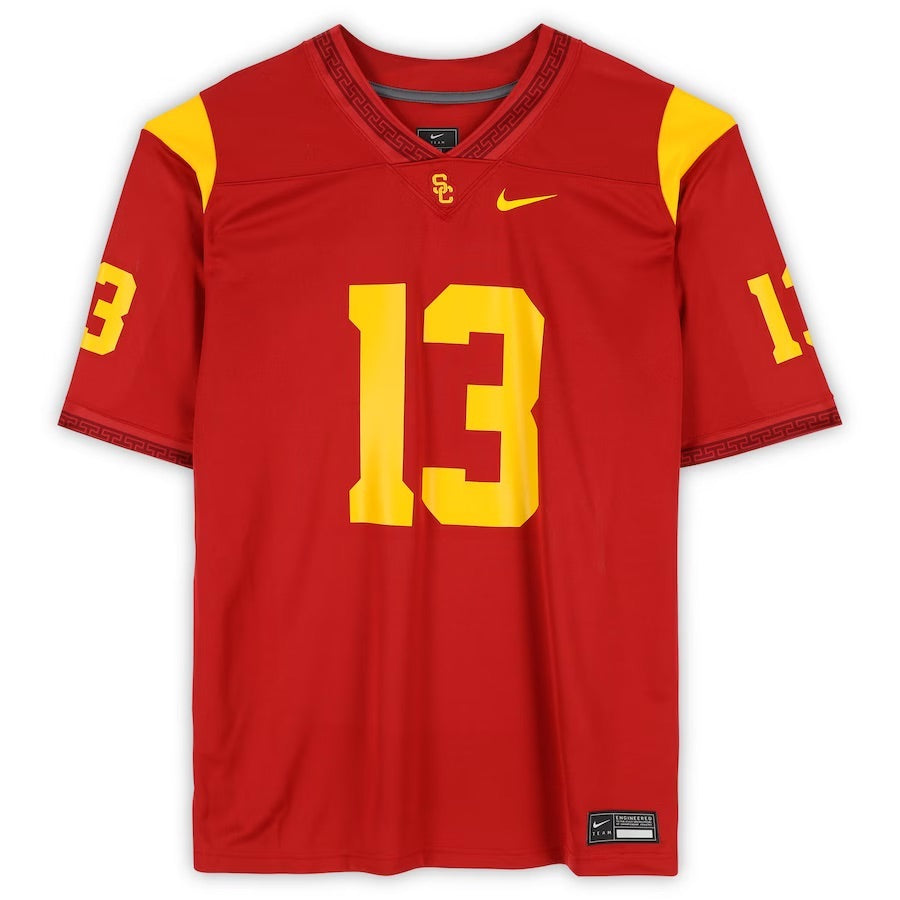 Caleb Williams Autographed USC Trojans Nike Red Limited Jersey Fanatics