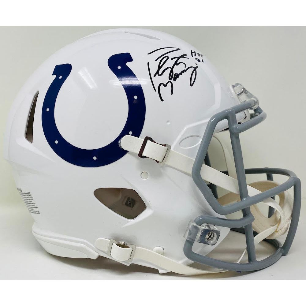 PEYTON MANNING Autographed "HOF 21" Colts Authentic Speed Helmet FANATICS