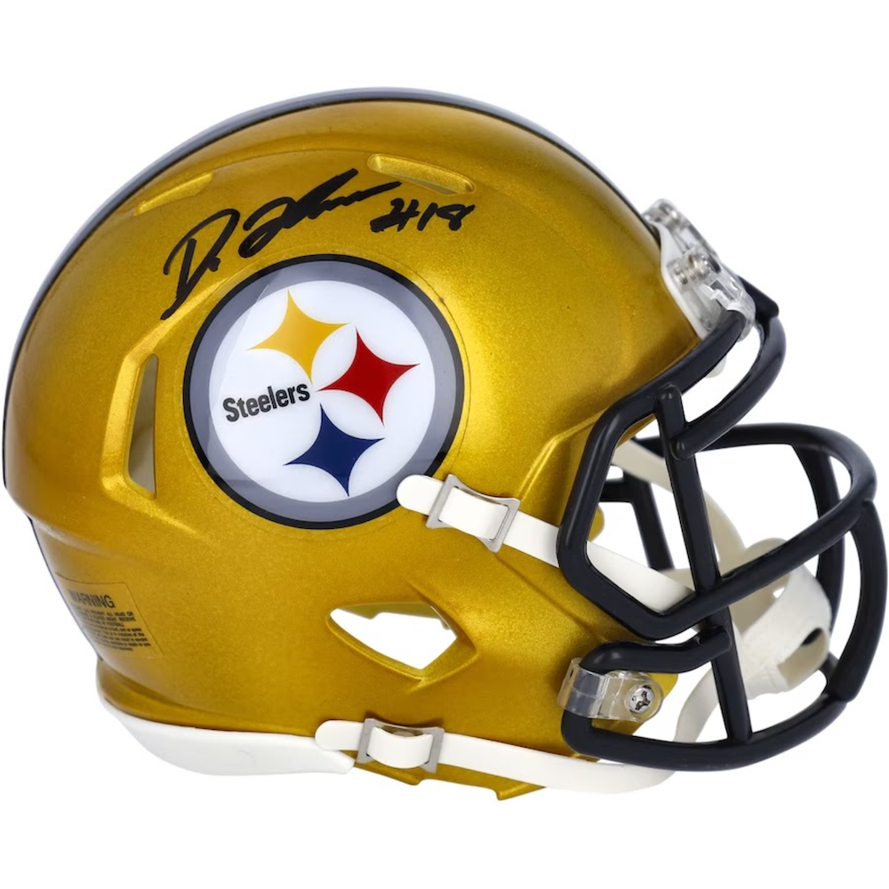 DIONTAE JOHNSON Autographed Pittsburgh Steelers Flash Mini Helmet FANATICS