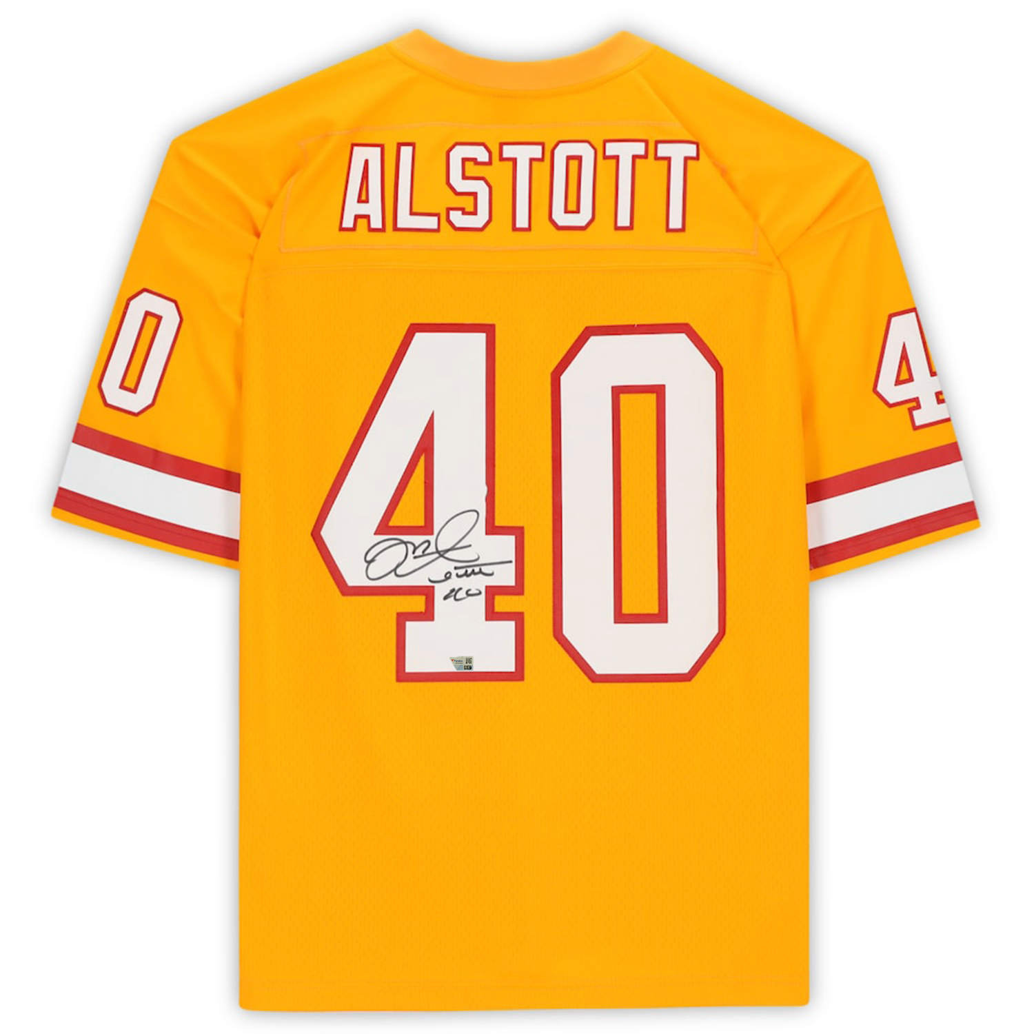 Mike Alstott Autographed Tampa Bay Buccaneers M&N Throwback Jersey Fanatics
