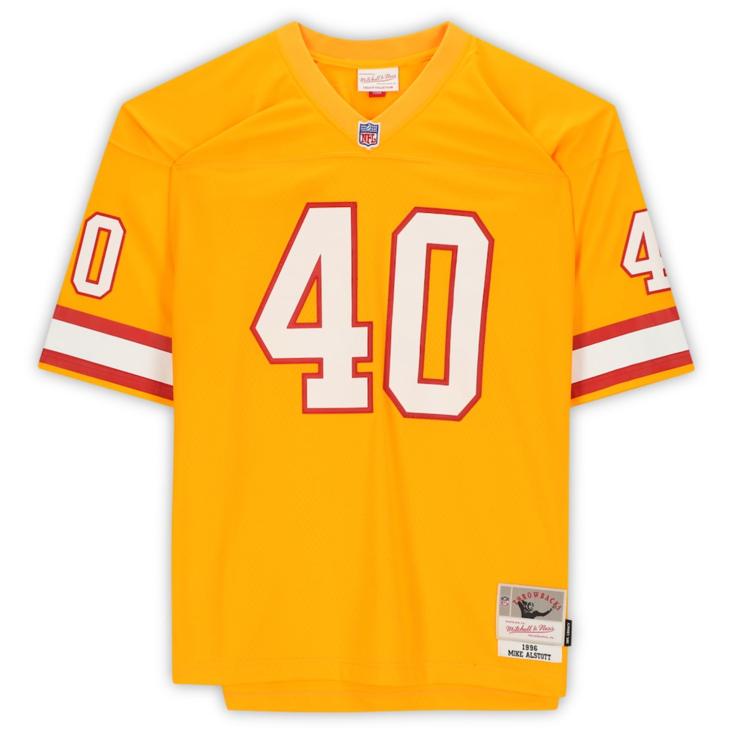 Mike Alstott Autographed Tampa Bay Buccaneers M&N Throwback Jersey Fanatics