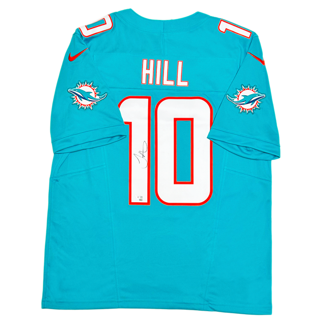 Tyreek Hill Autographed Miami Dolphins Nike Teal Game Jersey Fanatics