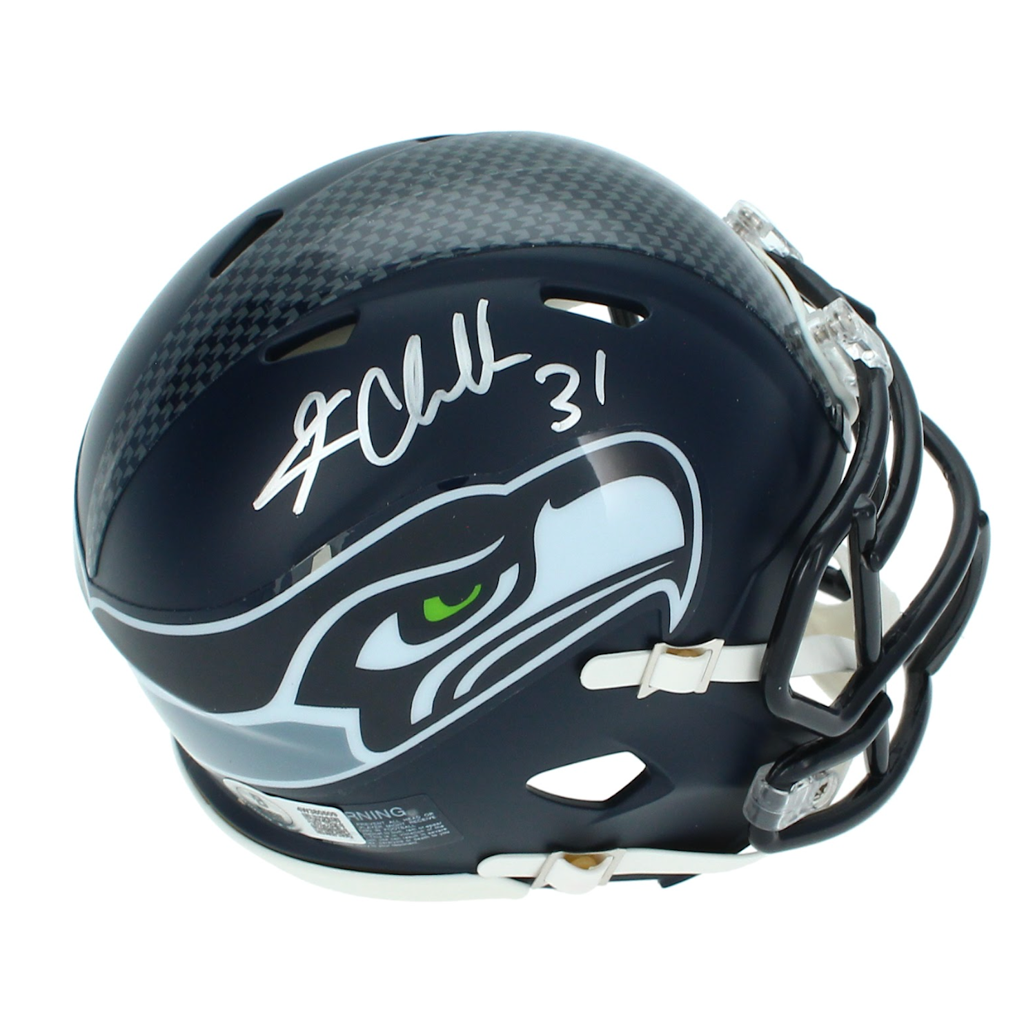 Kam Chancellor Autographed Seattle Seahawks Mini Speed Helmet Beckett