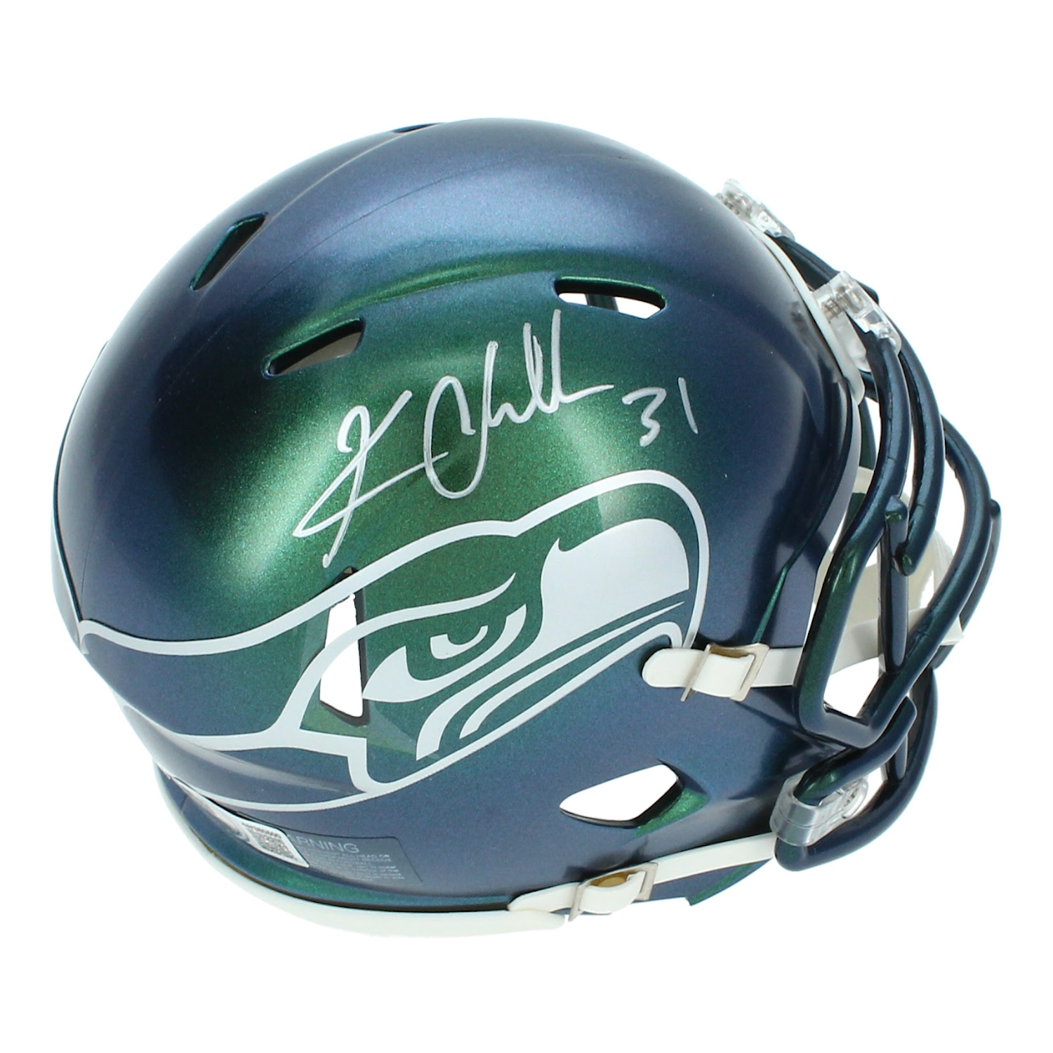 Kam Chancellor Autographed Seattle Seahawks 'Rivalries' Mini Speed Helmet Beckett