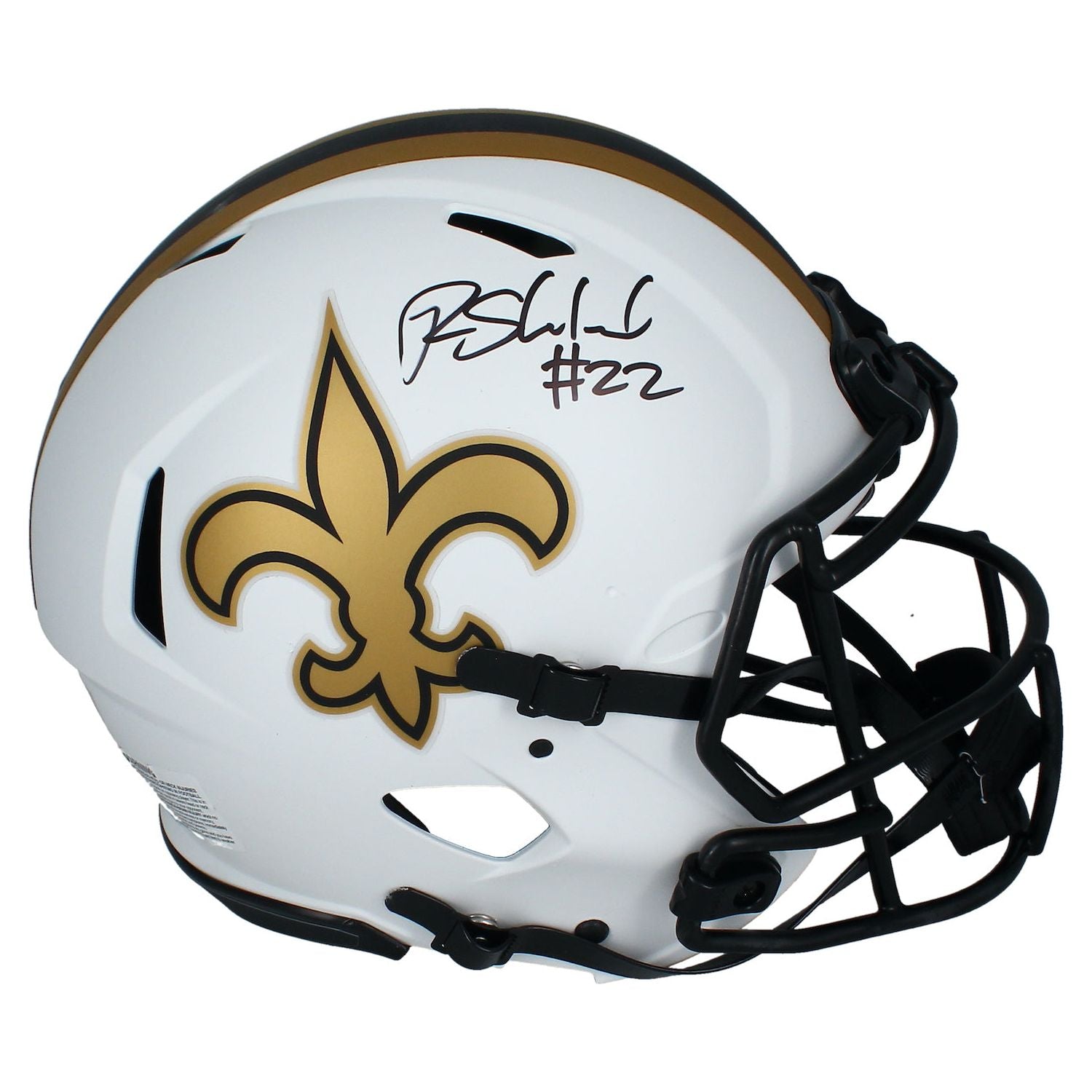 Rashid Shaheed Autographed New Orleans Saints Lunar Eclipse Authentic Speed Helmet Beckett