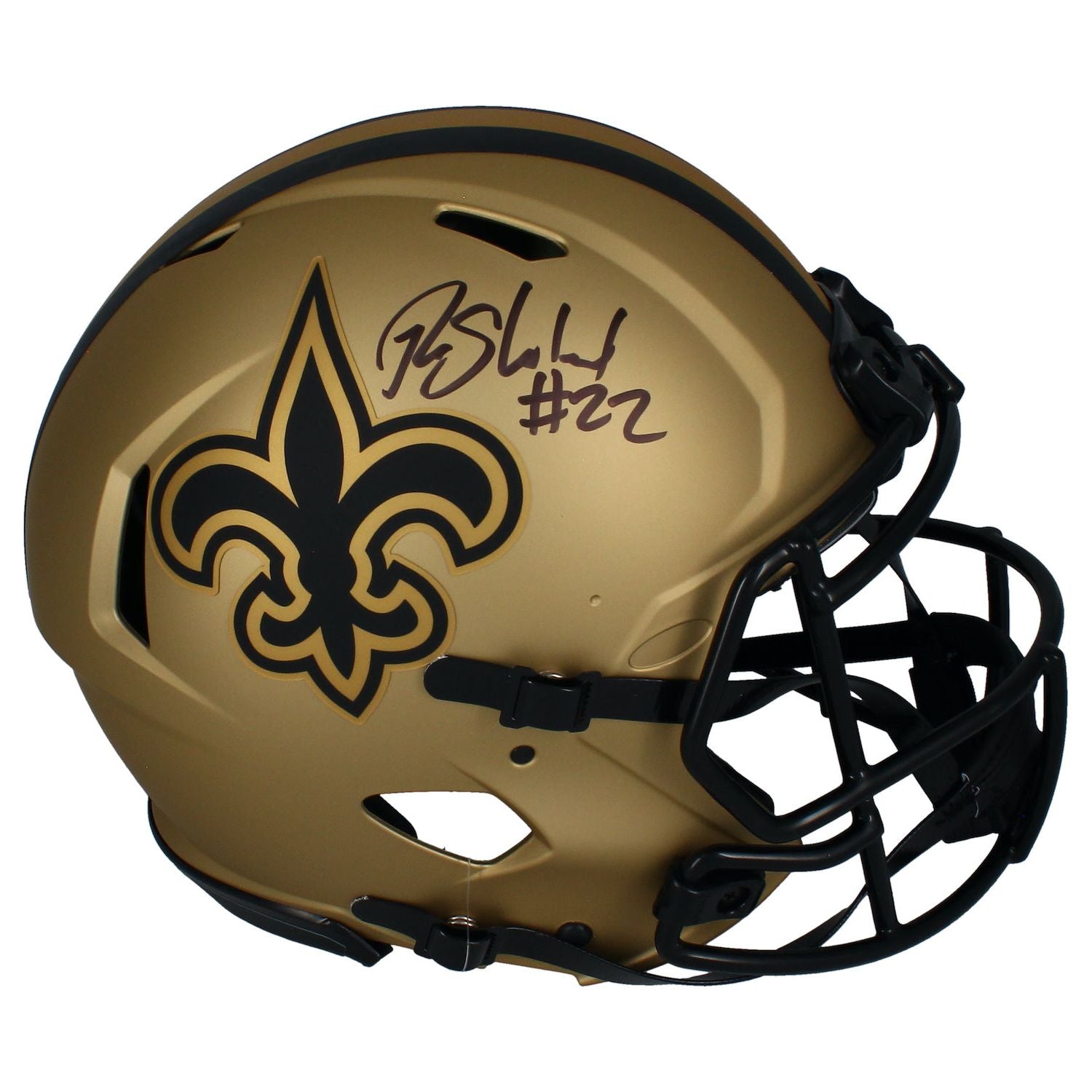 Rashid Shaheed Autographed New Orleans Saints RAVE Authentic Speed Helmet Beckett