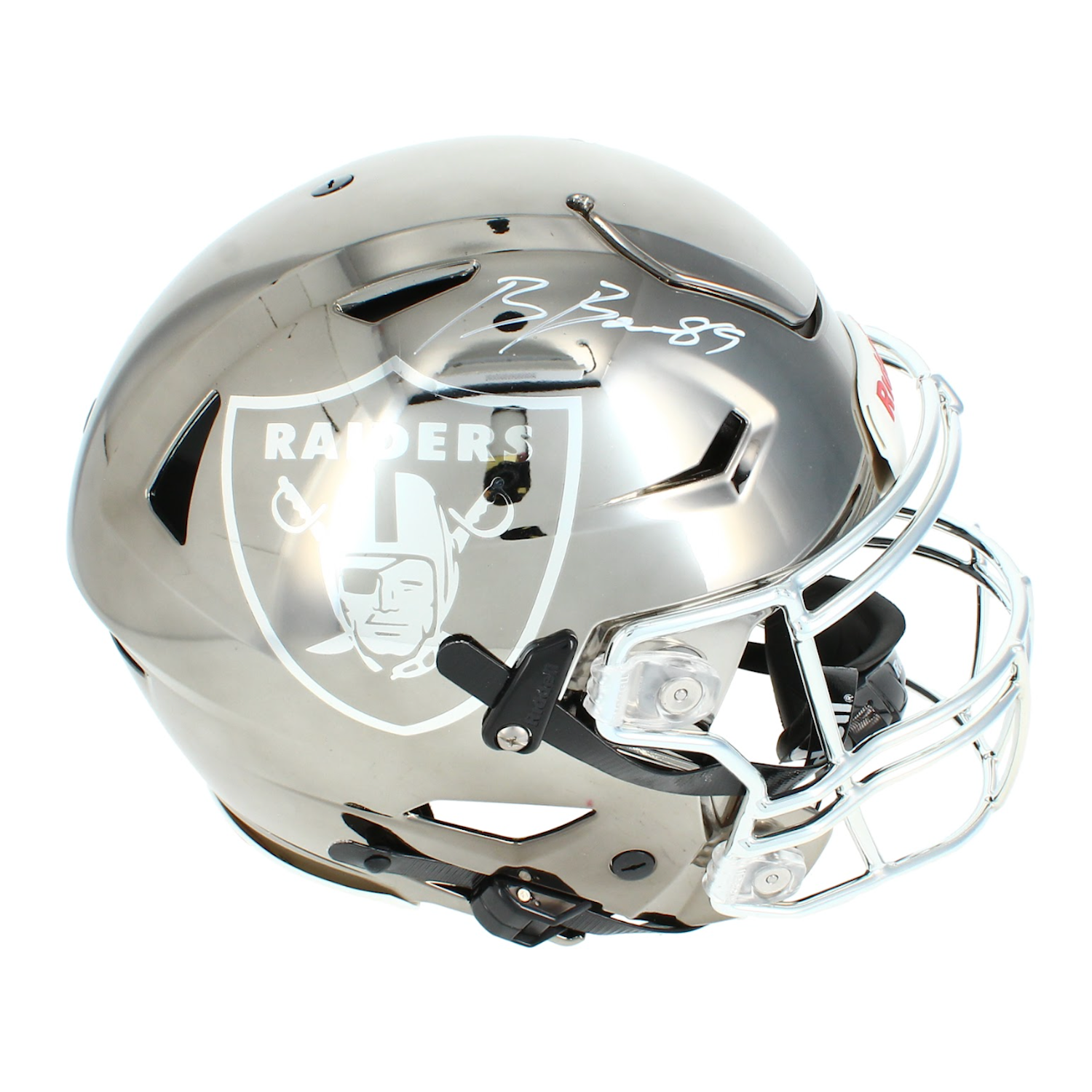 Brock Bowers Autographed Las Vegas Raiders Chrome Inlay Authentic SpeedFlex Helmet Beckett
