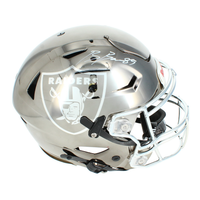 Brock Bowers Autographed Las Vegas Raiders Chrome Inlay Authentic SpeedFlex Helmet Beckett