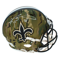 Ricky Williams Autographed New Orleans Saints Camo Authentic Speed Helmet Beckett