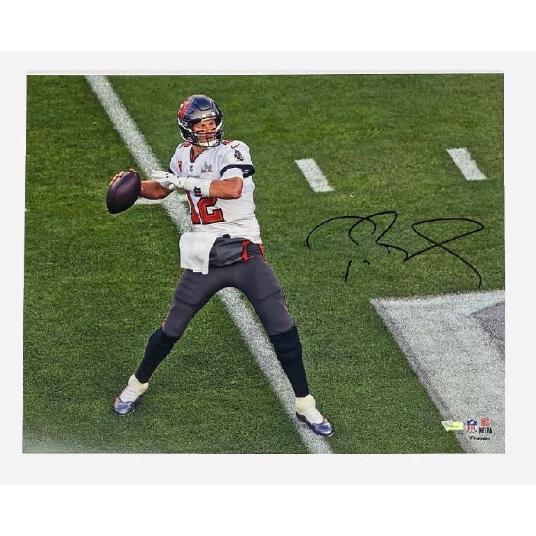 TOM BRADY Tampa Bay Buccaneers Autographed 16" x 20" Super Bowl LV Champions Super Bowl LV Action Photograph FANATICS
