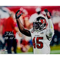 DEVIN WHITE Autographed/Inscribed "SB LV Champs" Tampa Bay Buccaneers Super Bowl LV 16" x 20" Photo FANATICS