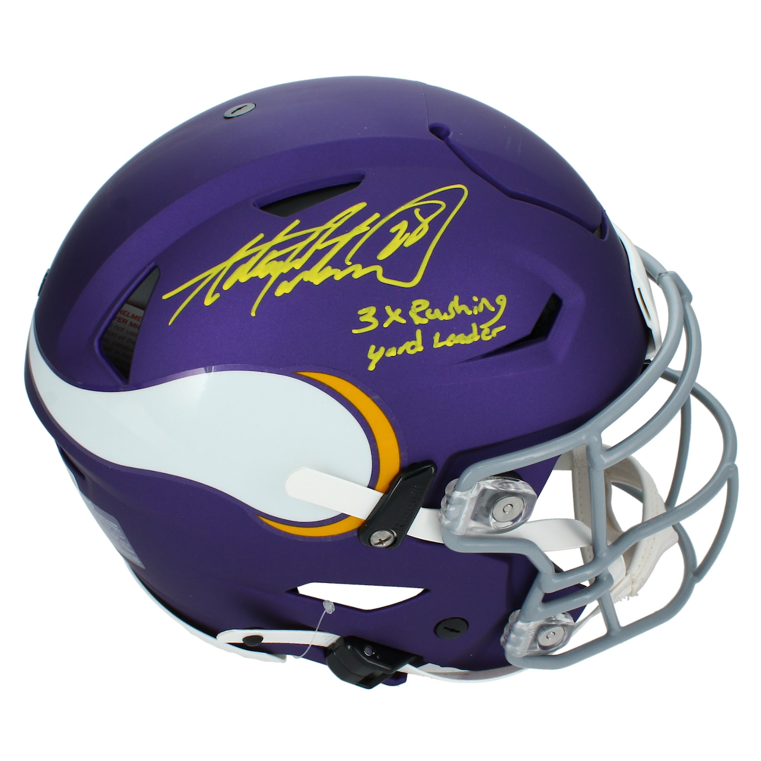 Adrian Peterson Autographed Alternate Minnesota Vikings Speedflex Authentic Helmet Beckett