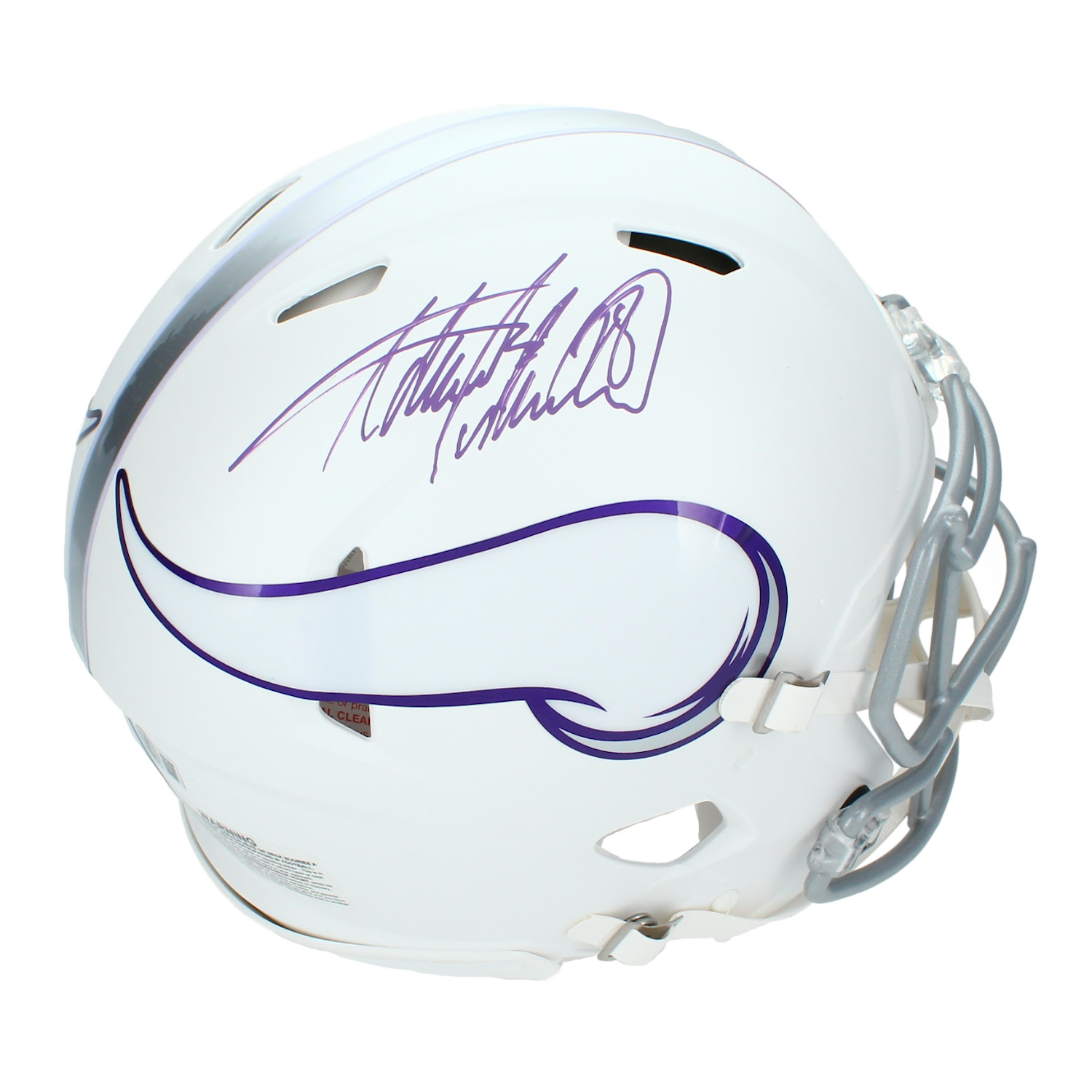 Adrian Peterson Autographed Minnesota Vikings 2024 Alt. Authentic Helmet Beckett