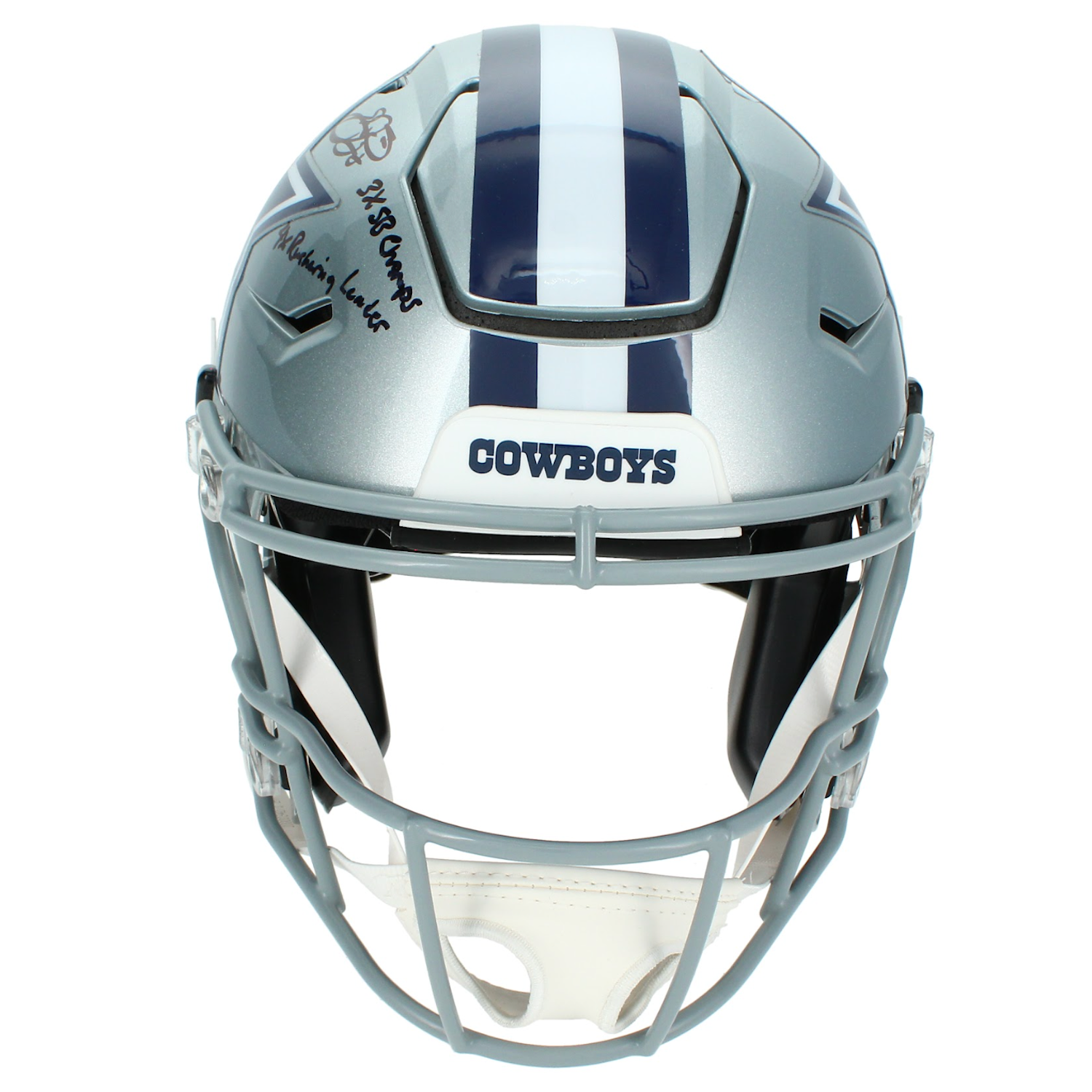 Emmitt Smith Autographed Dual Inscribed Dallas Cowboys SpeedFlex Helmet Beckett