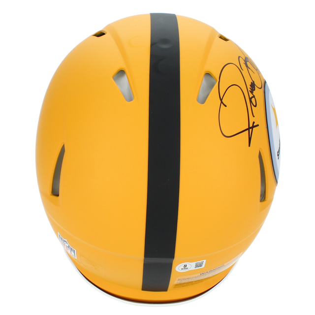 Jerome Bettis Autographed "The Bus" Pittsburgh Steelers Yellow 2025 Alternate Authentic Speed Helmet Beckett