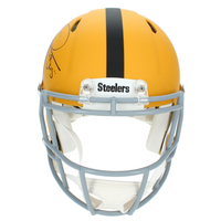 Jerome Bettis Autographed "The Bus" Pittsburgh Steelers Yellow 2025 Alternate Authentic Speed Helmet Beckett