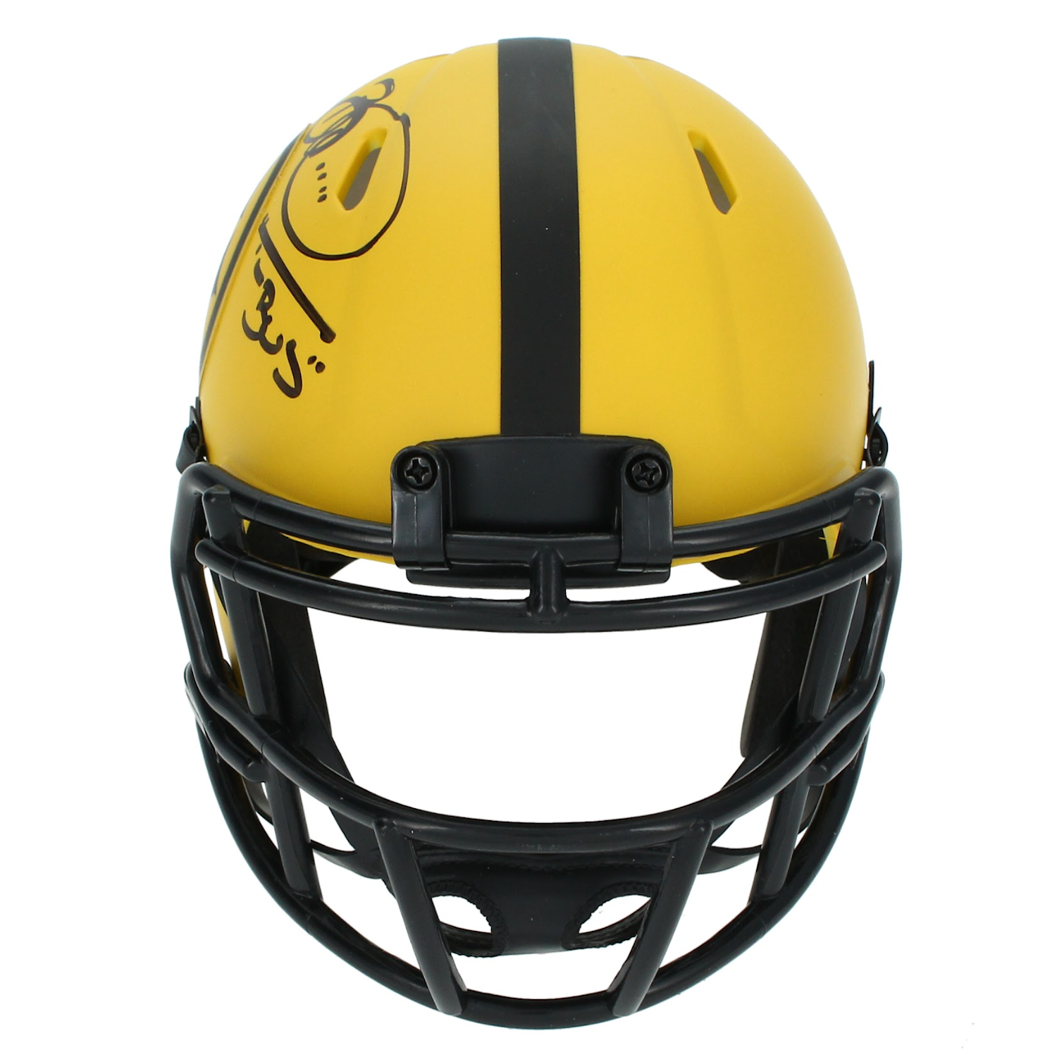 Jerome Bettis Autographed "The Bus" Pittsburgh Steelers 'RAVE' Mini Speed Helmet Beckett