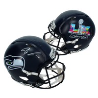 Jaxon Smith-Njigba Autographed Seattle Seahakws Super Bowl LX Champions Logo Speed Authentic Helmet Fanatics