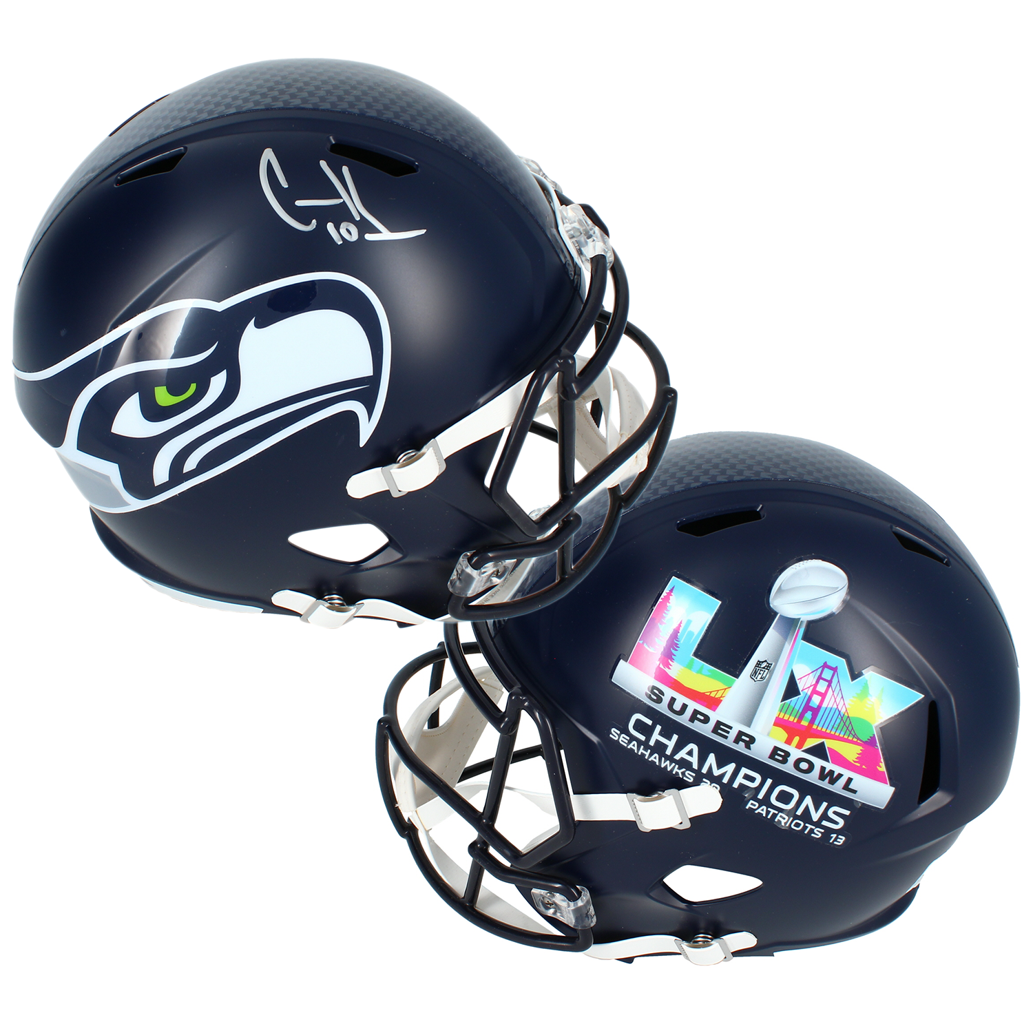 Cooper Kupp Autographed Seattle Seahawks Super Bowl LX Champions Logo Speed Full Size Helmet Fanatics