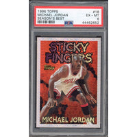 MICHAEL JORDAN Bulls 1996 TOPPS Seasons Finest #18 Card PSA Ex Mint 6