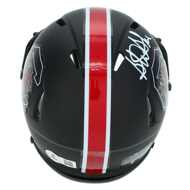 Sterling Sharpe Autographed SC Gamecocks Black Matte Mini Helmet Beckett
