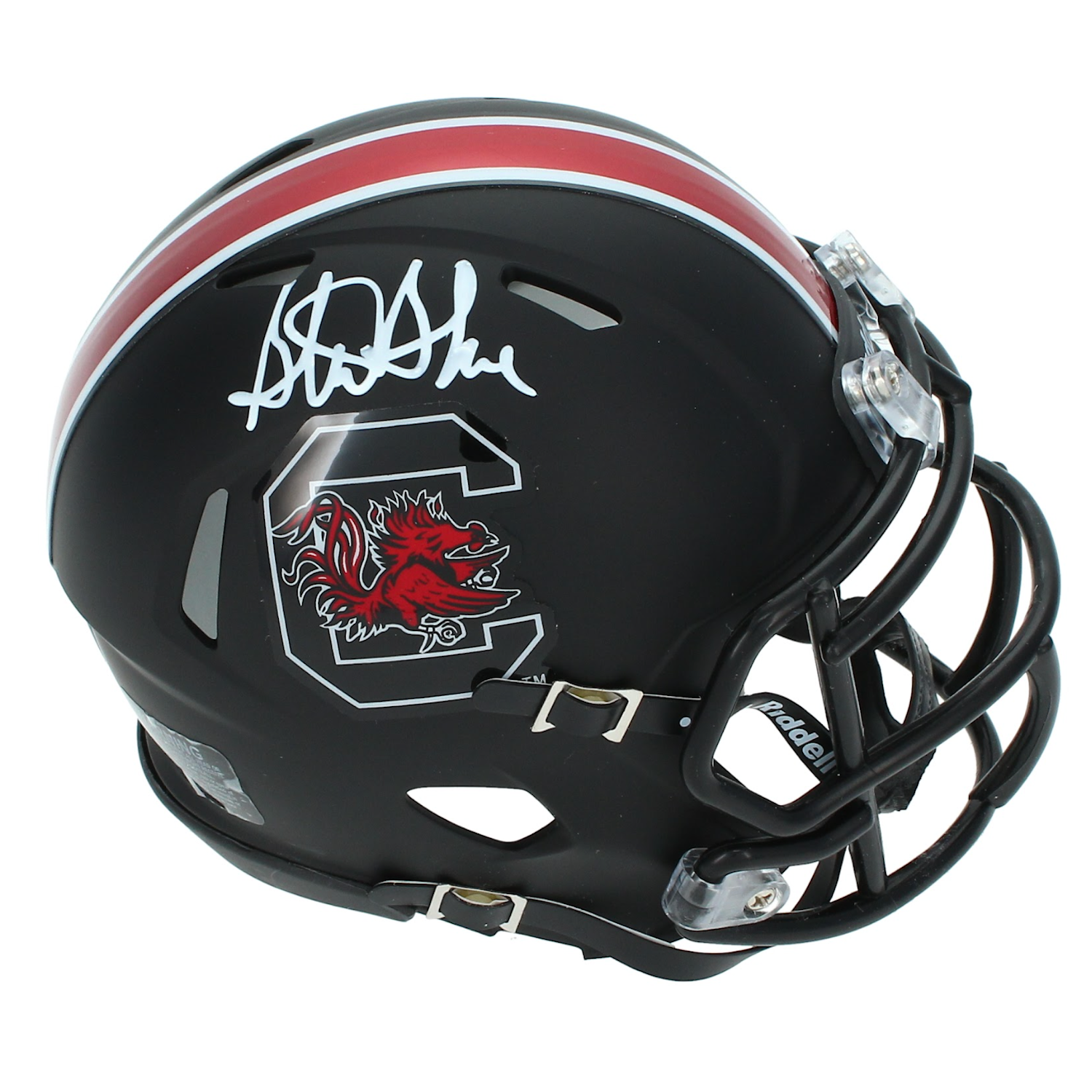 Sterling Sharpe Autographed SC Gamecocks Black Matte Mini Helmet Beckett
