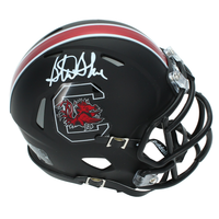 Sterling Sharpe Autographed SC Gamecocks Black Matte Mini Helmet Beckett