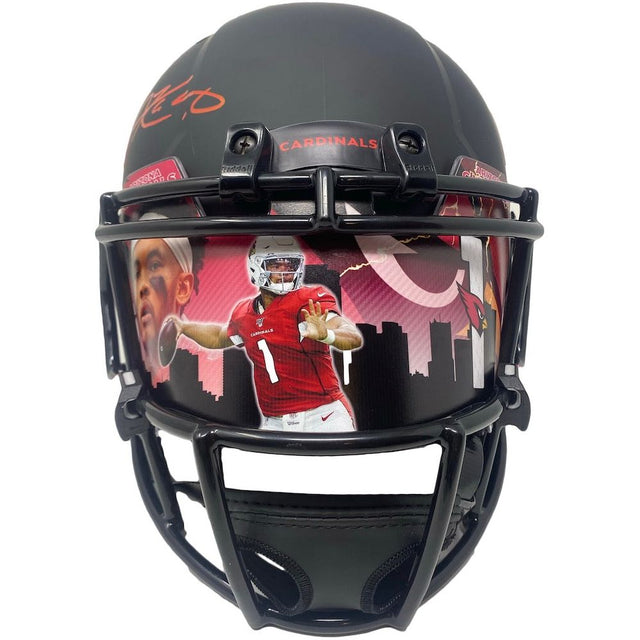 KYLER MURRAY Autographed Arizona Cardinals Eclipse Custom Visor Speed Helmet FANATICS