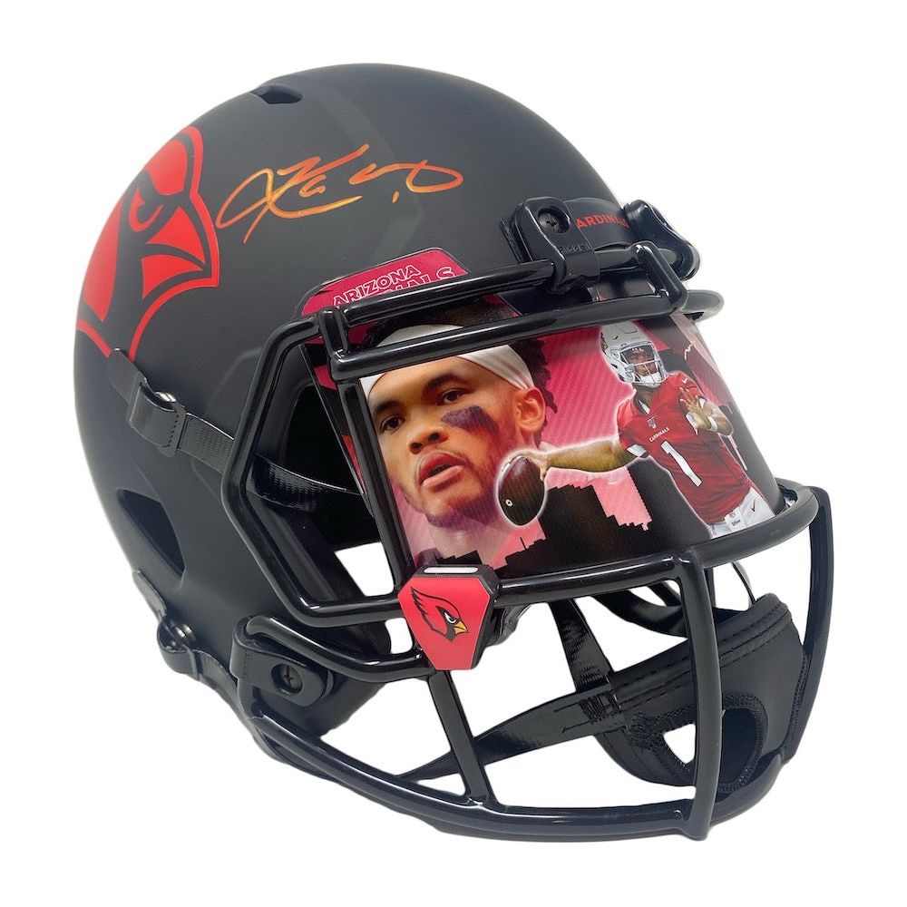 KYLER MURRAY Autographed Arizona Cardinals Eclipse Custom Visor Speed Helmet FANATICS