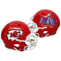 Patrick Mahomes Autographed Kansas City Chiefs Super Bowl Logo Authentic Speed Helmet Fanatics