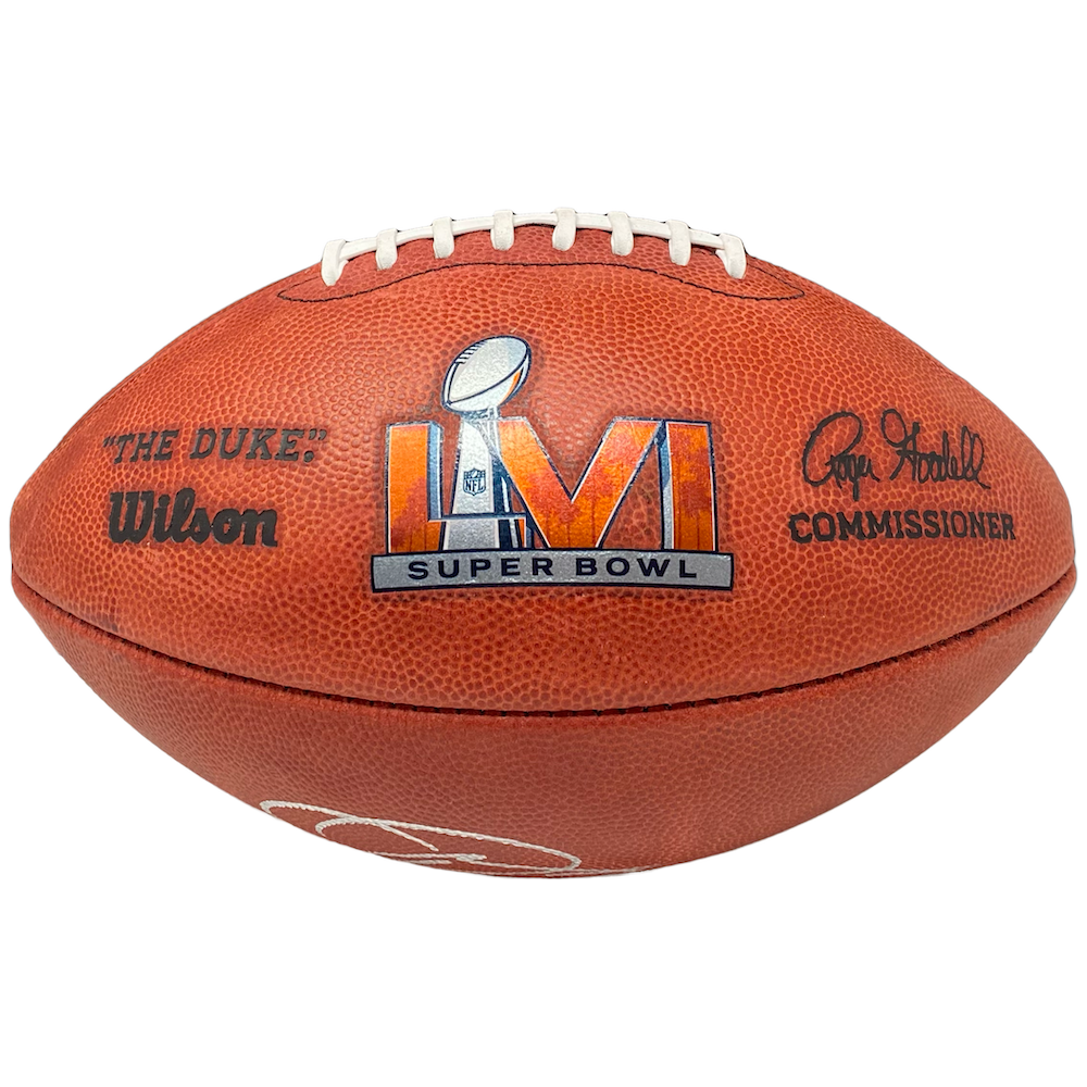 ODELL BECKHAM Jr. Autographed Rams Super Bowl LVI Official Football FANATICS