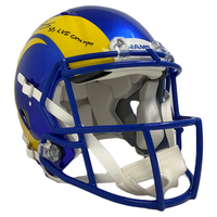 ODELL BECKHAM Jr. Autographed "SB LVI Champs" Rams Authentic Helmet FANATICS