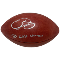 ODELL BECKHAM Jr Autographed "SB LVI Champs" Rams Official Football FANATICS