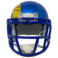 ODELL BECKHAM Jr. Autographed "SB LVI Champs" Rams Mini Helmet FANATICS