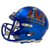 ODELL BECKHAM Jr. Autographed "SB LVI Champs" Rams Mini Helmet FANATICS