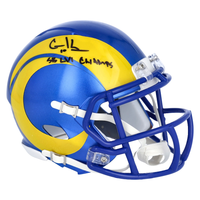COOPER KUPP Autographed "SB LVI Champs" Rams Mini Helmet FANATICS