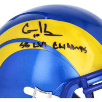 COOPER KUPP Autographed "SB LVI Champs" Rams Mini Helmet FANATICS