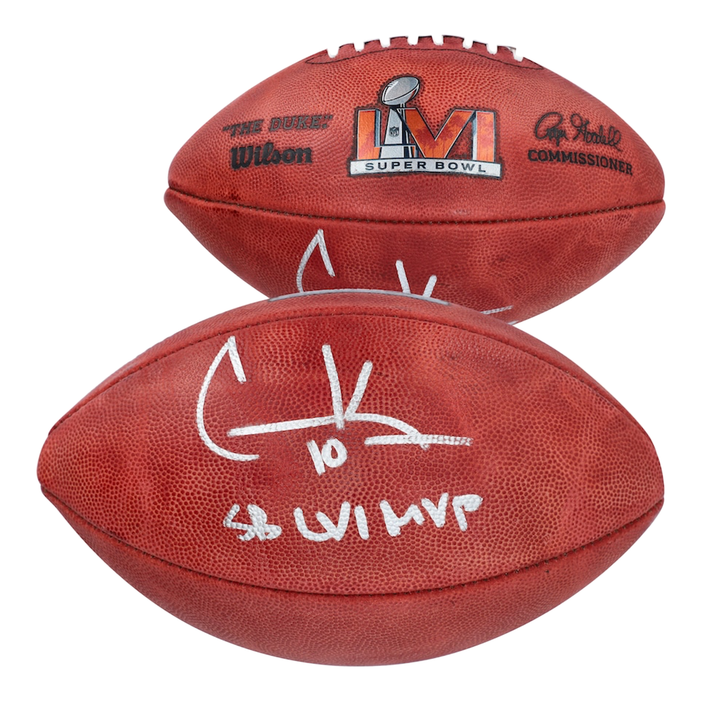 COOPER KUPP Autographed "SB LVI MVP" Rams Super Bowl Football FANATICS