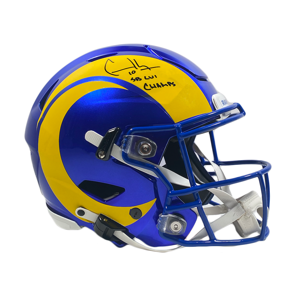 Cooper Kupp Autographed "SB LVI Champs" Rams Speed Flex Helmet Fanatics