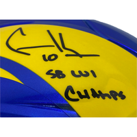 Cooper Kupp Autographed "SB LVI Champs" Rams Speed Flex Helmet Fanatics