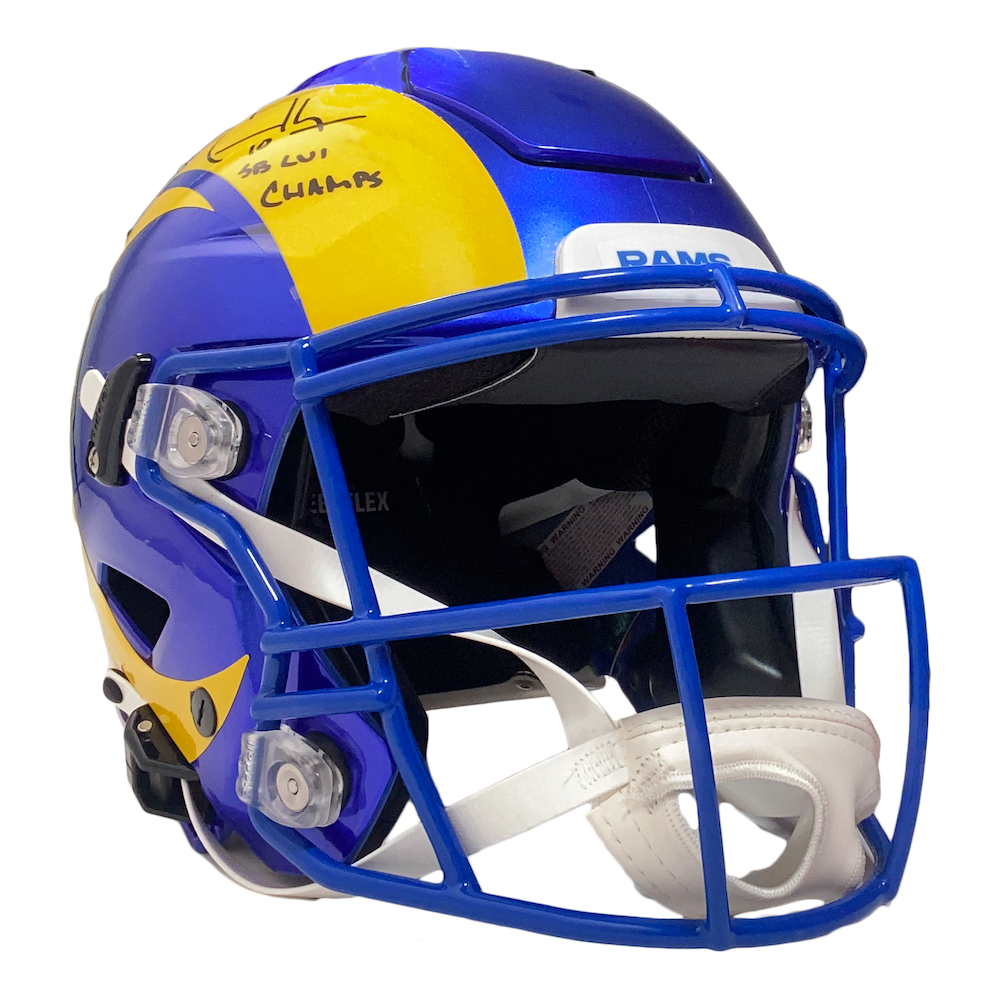 Cooper Kupp Autographed "SB LVI Champs" Rams Speed Flex Helmet Fanatics