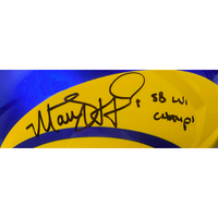 MATTHEW STAFFORD Autographed "SB LVI Champs" Rams Full Size Helmet FANATICS
