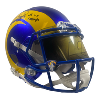 MATTHEW STAFFORD Autographed "SB LVI Champs" Authentic Rams Helmet FANATICS
