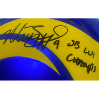 MATTHEW STAFFORD Autographed "SB LVI Champs" Authentic Rams Helmet FANATICS