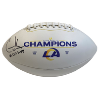 COOPER KUPP Autographed "SB LVI MVP" Rams White Panel Football FANATICS