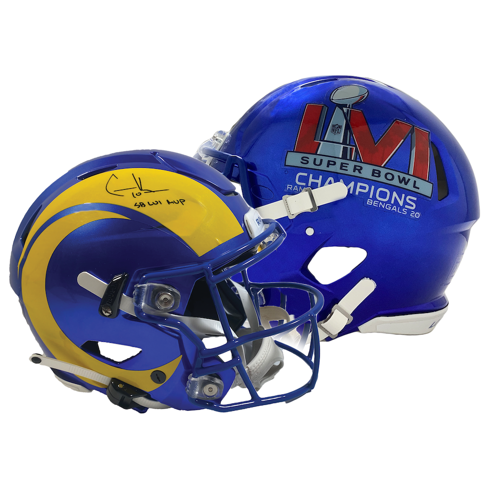 COOPER KUPP Autographed "SB LVI MVP" Rams Speed Flex Helmet FANATICS