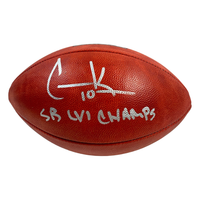 COOPER KUPP Autographed "SB LVI Champs" Rams Super Bowl Football FANATICS